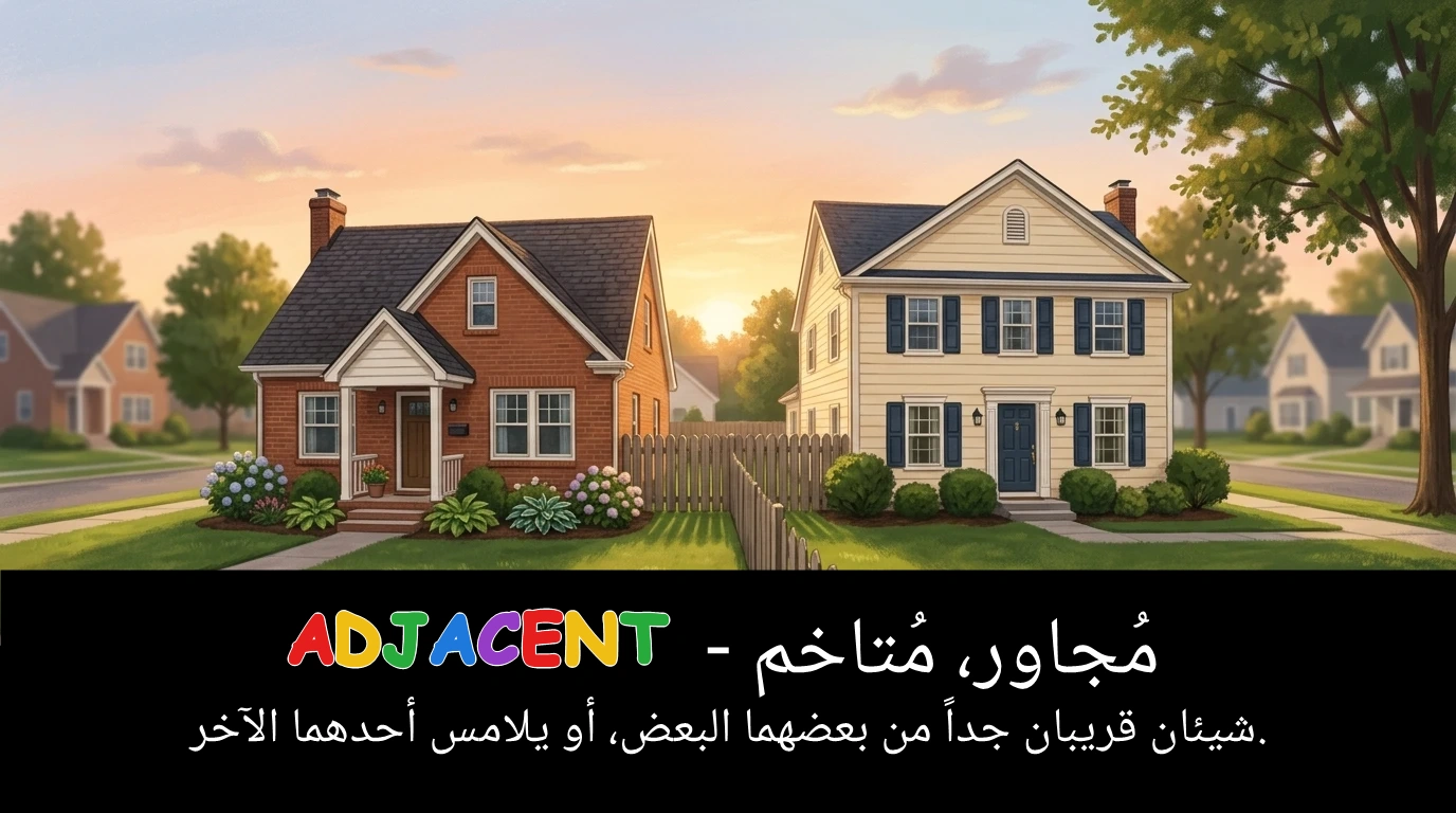 Arabic Illustration for adjacent